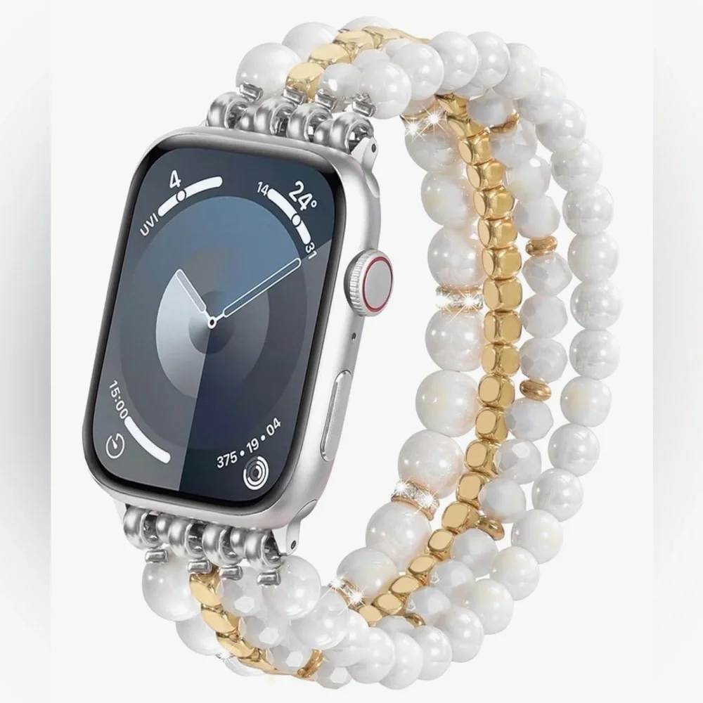🌸NEW CAGOS Natural Stone Compatible w Apple Watch Band 38mm/40mm/41mm/42mm/44mm